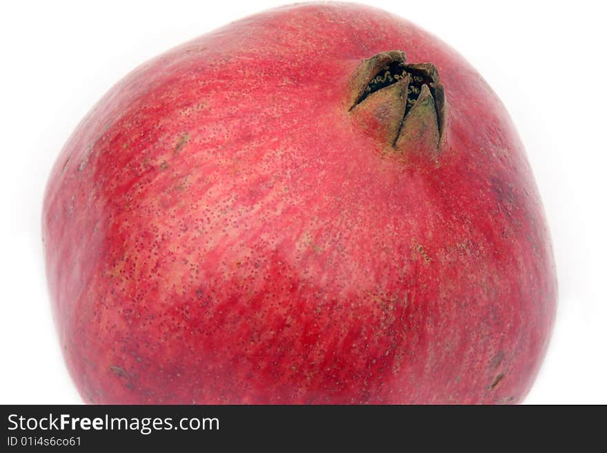 Large isolated pomegranate, can be used as background