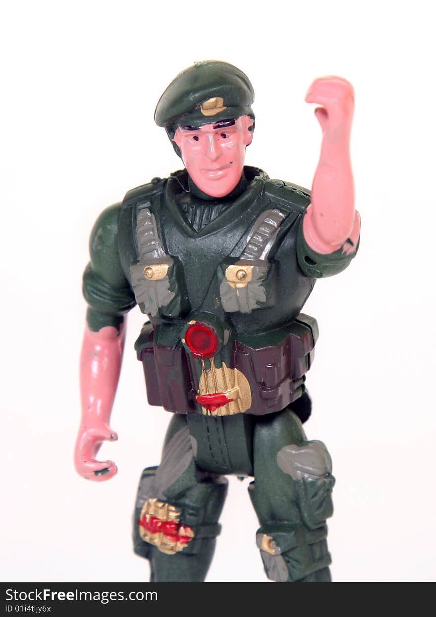 Toy soldier in green uniform