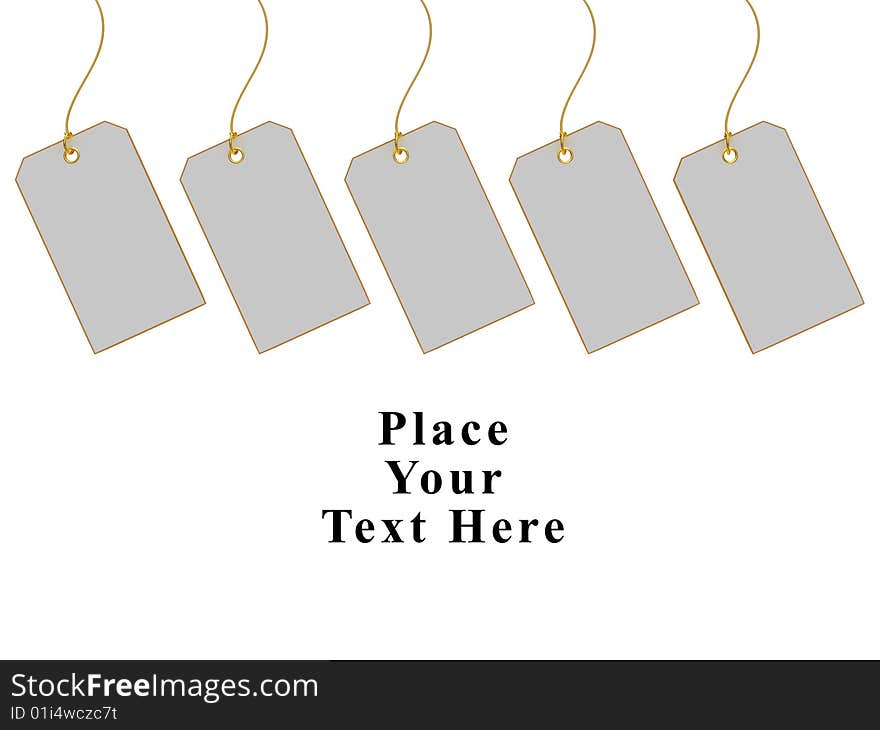 Blank gift tags isolated on white background. Gift tag, Price tag, sale tag or etc.