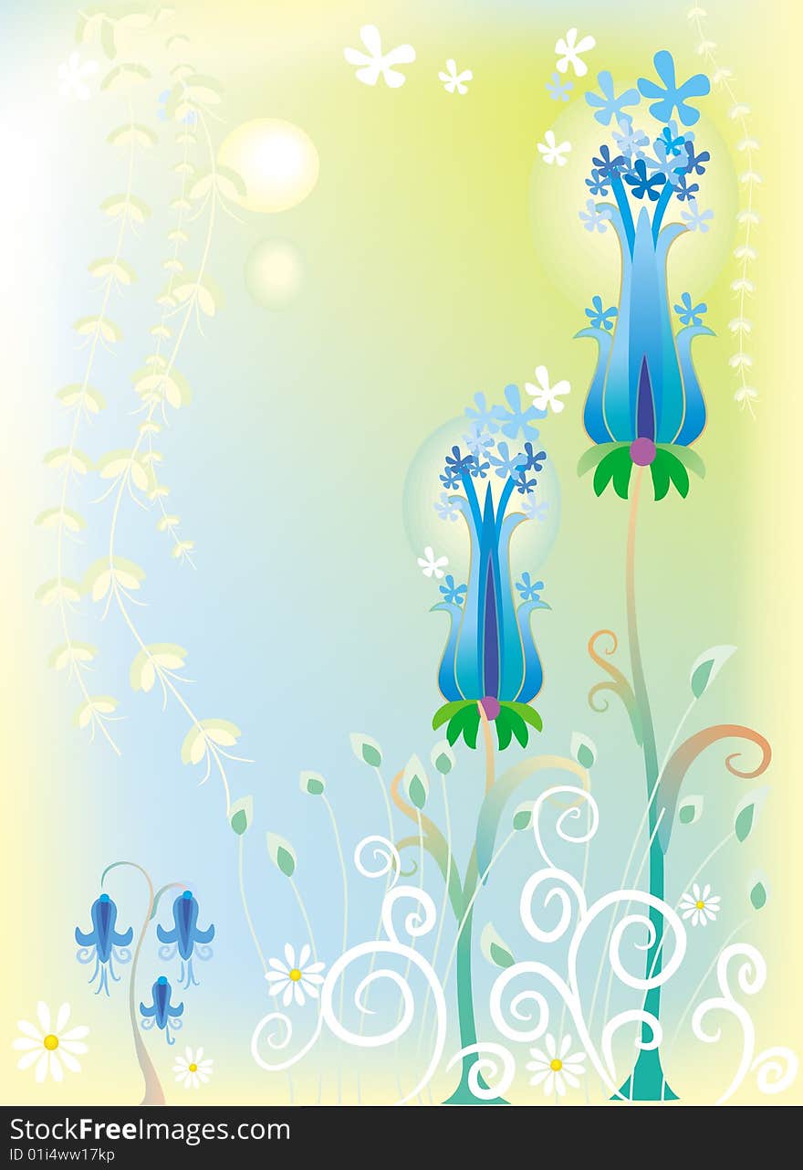 Abstract floral background. Vector Illustration