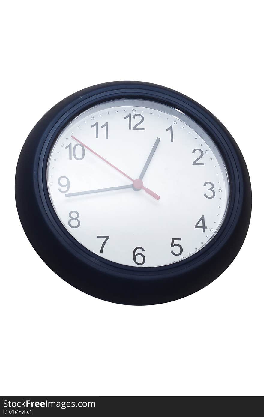 Wall clock under the white background