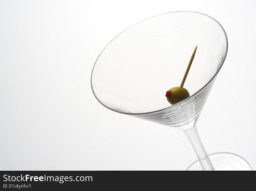 Fresh glass cool cocktail isolated over white