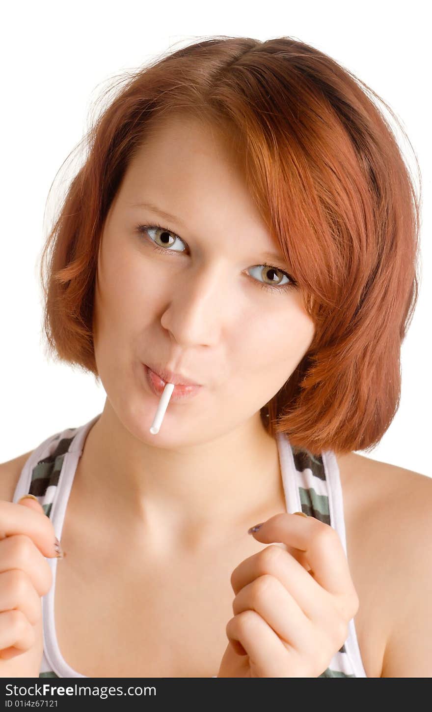 Beautiful girl with the lollipop