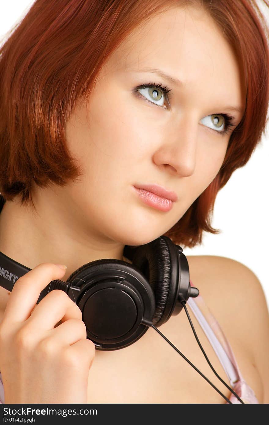 Girl with headphones