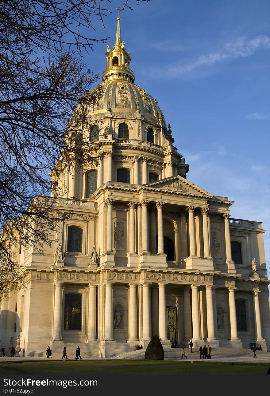 The church of invalides in Paris, France