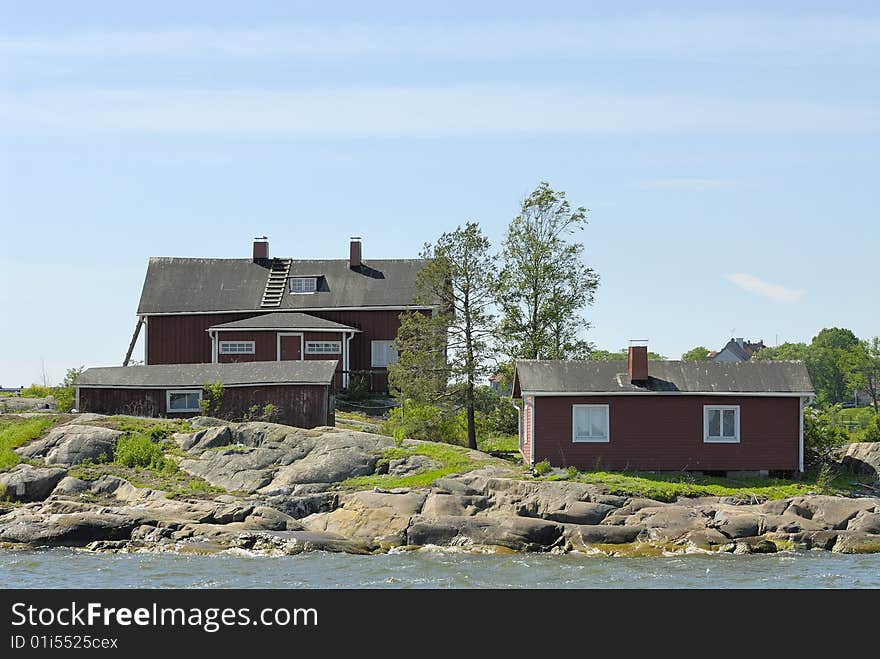 Houses by the shore