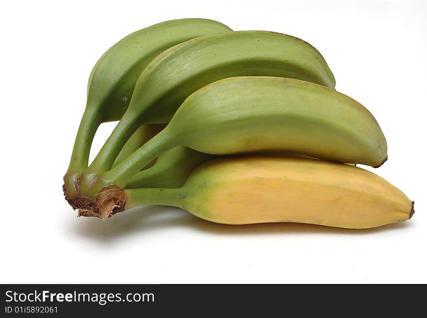 It is isolated bananas. with white background.