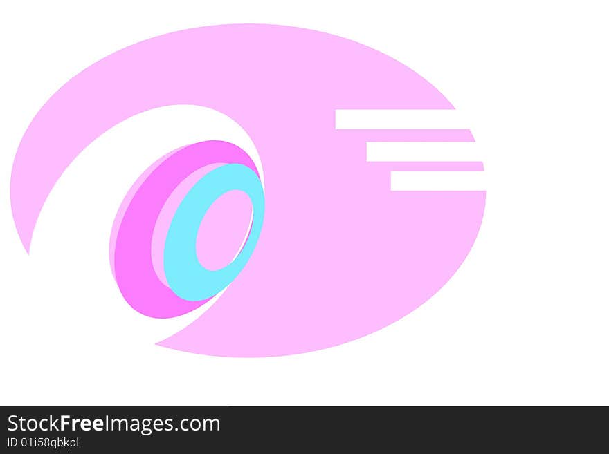 Image of circles on pink-white background