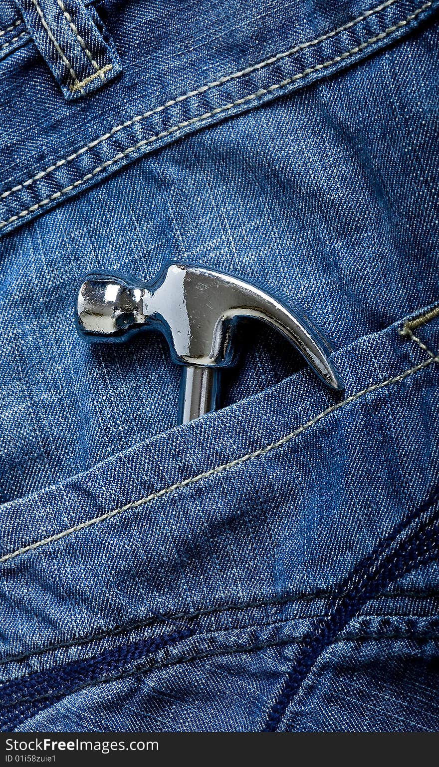 Texture jeans with work tools