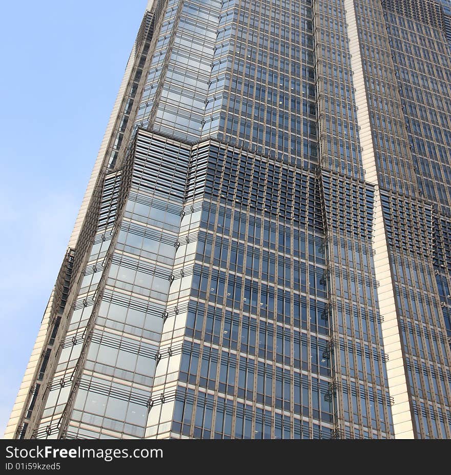 The modern building of the lujiazui financial centre in shanghai china.