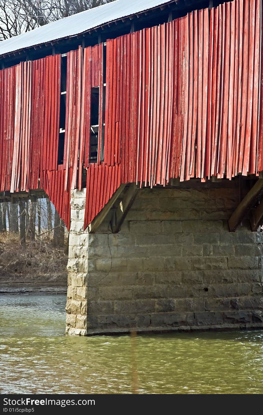 Red covered bridge