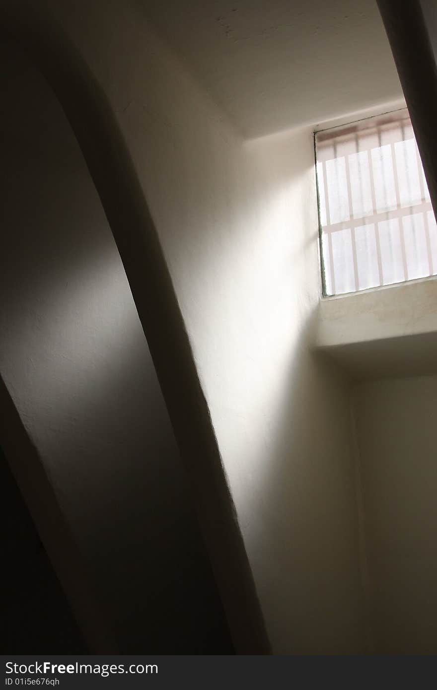 Light streaming through window