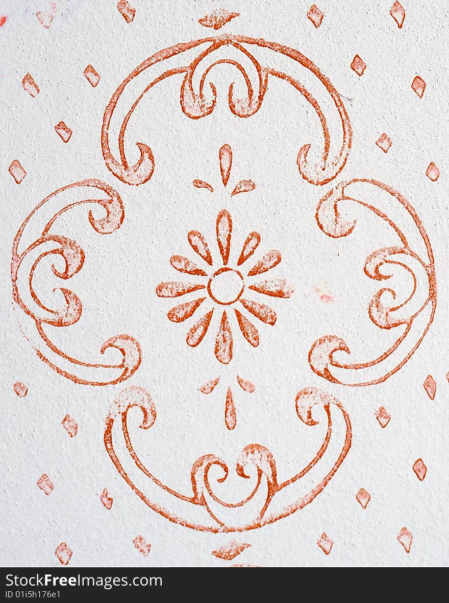 Details on an old and retro wallpaper