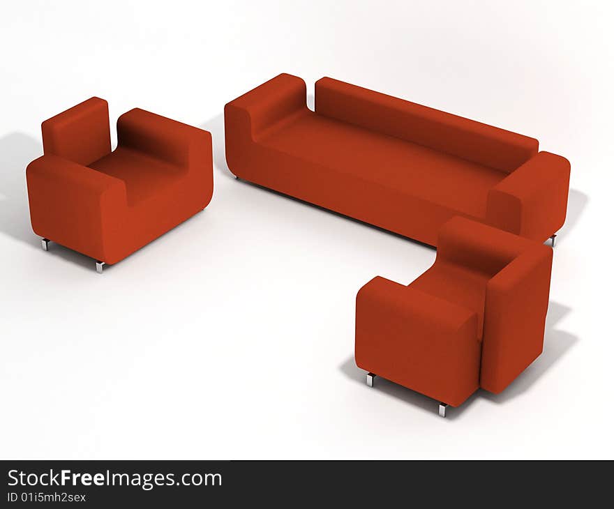 Sofa and armchairs