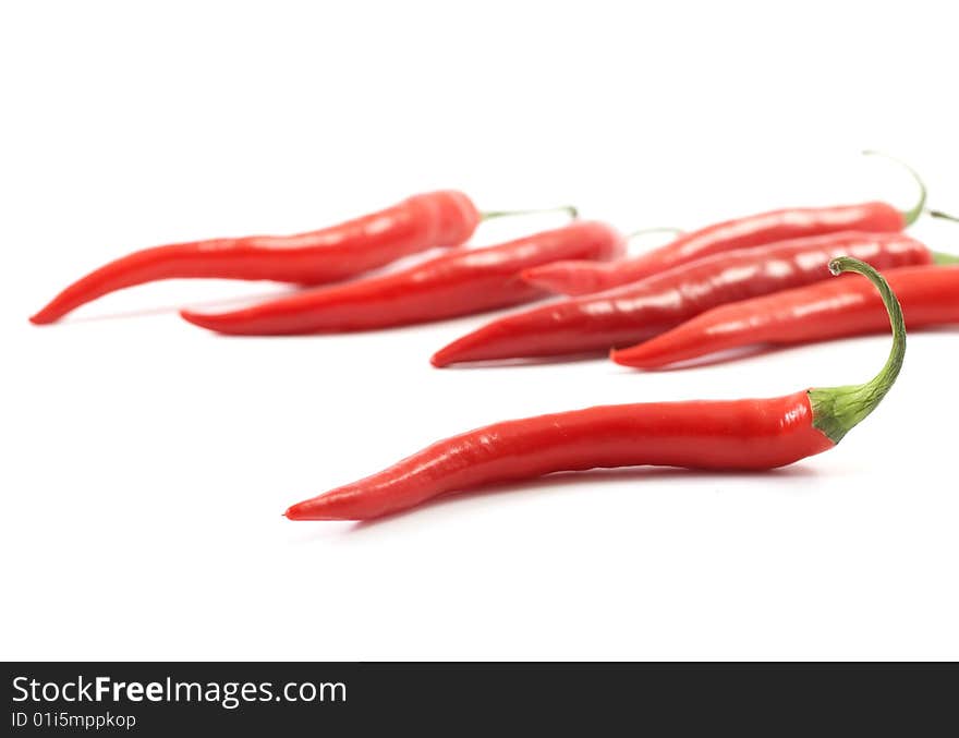 Fresh vegetables on a white background