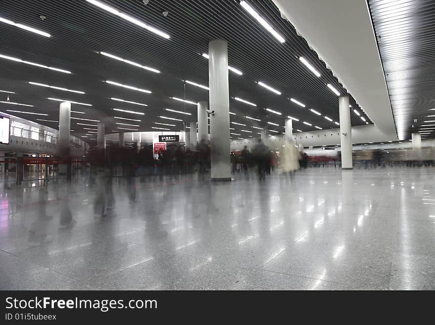 The interior of the airport in shanghai