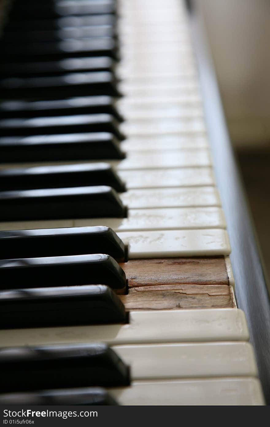 Fragment of the keyboard old. Fragment of the keyboard old