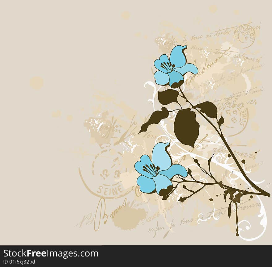 Illustration of a floral background