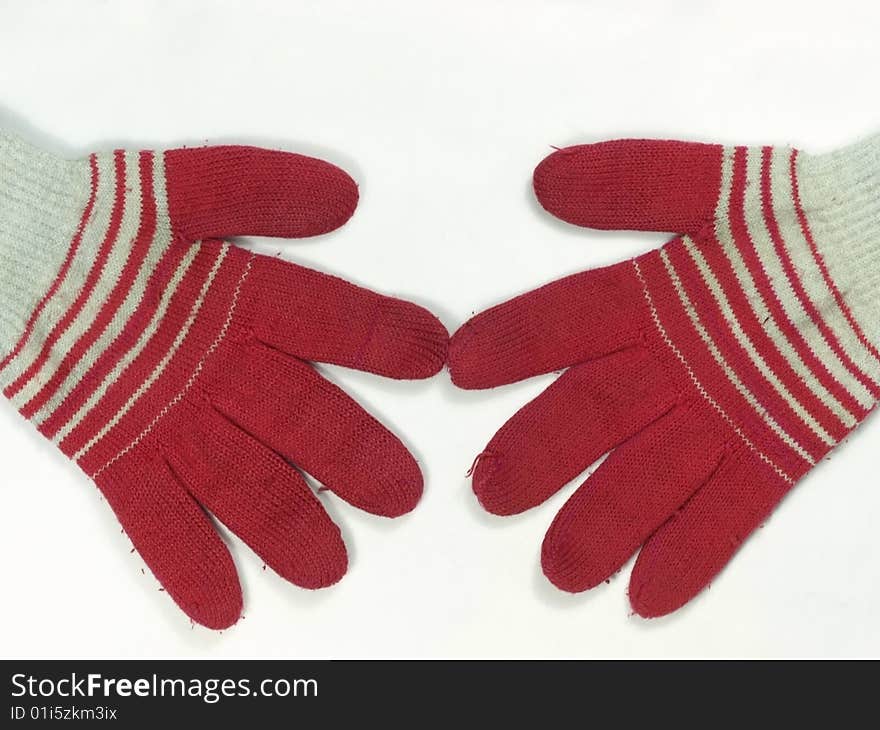 Red Line gloves on the table