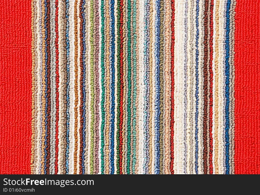 The colorful felt carpet