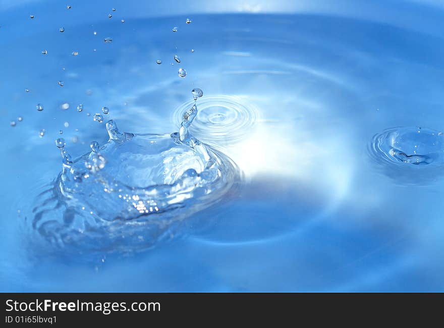 Nice background with blue splashing water