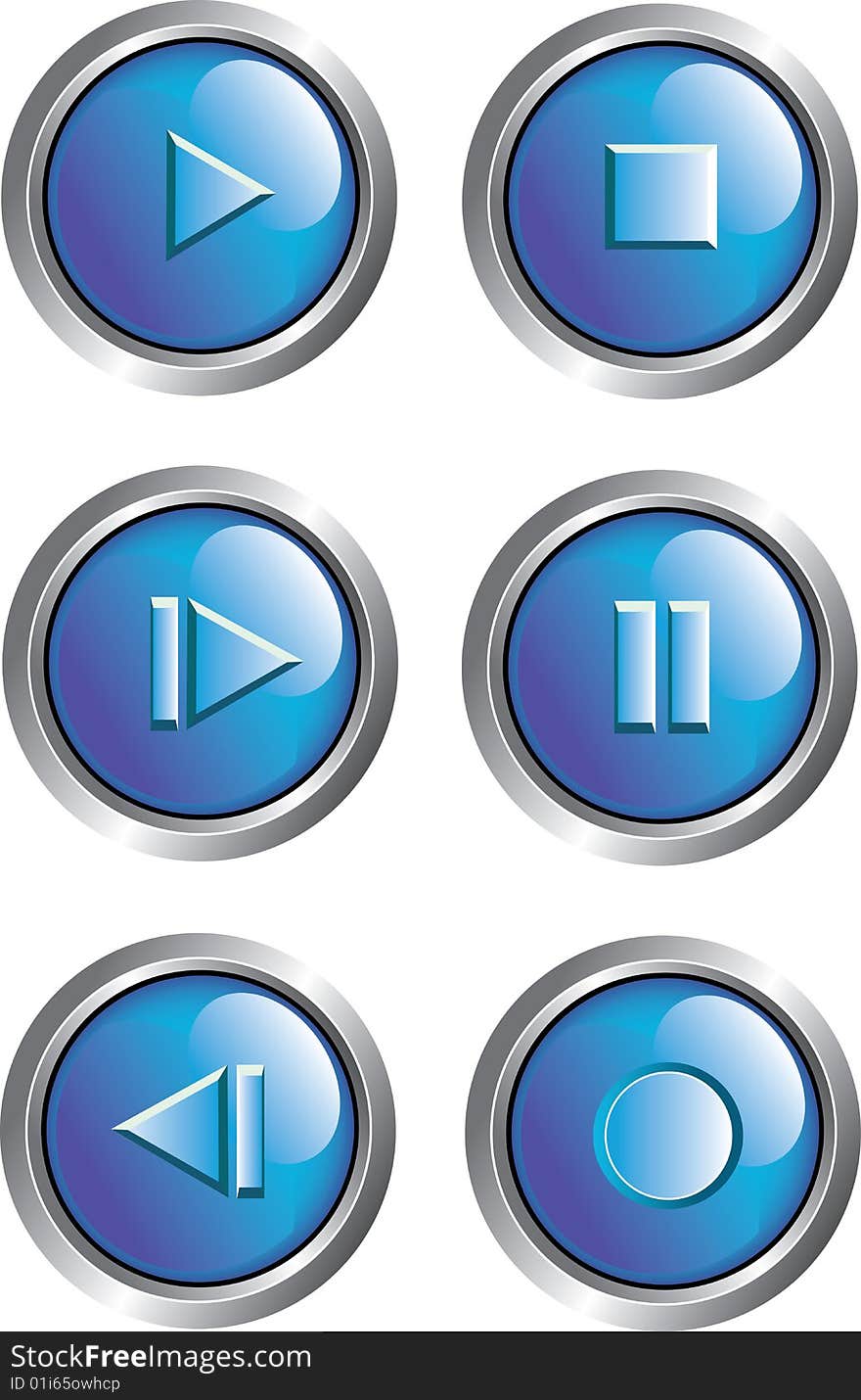 Blue Player Buttons