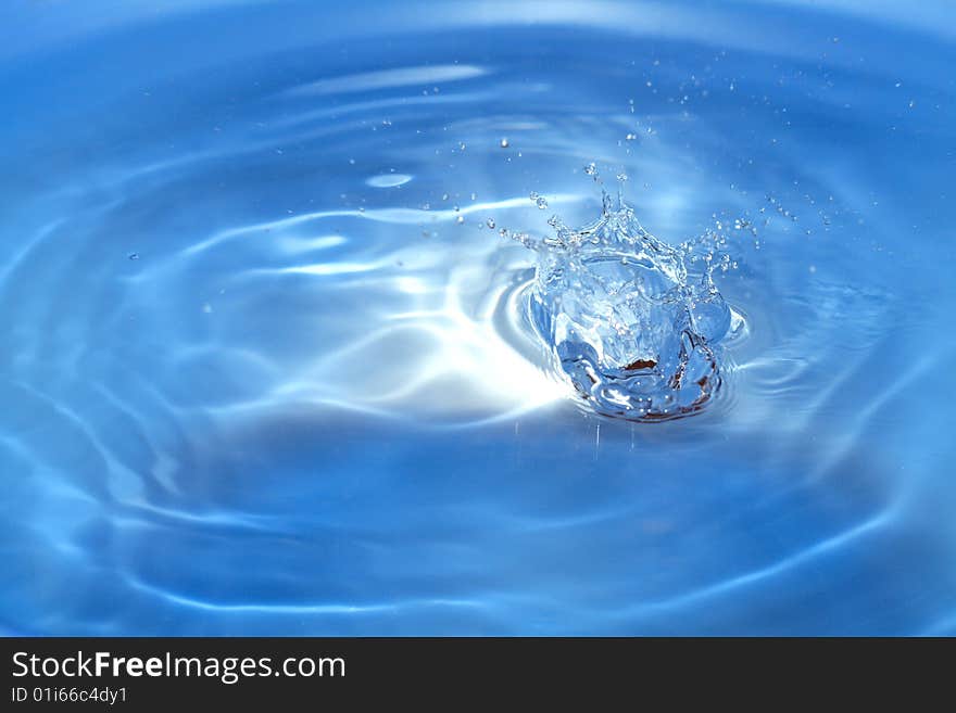 Nice background with blue splashing water