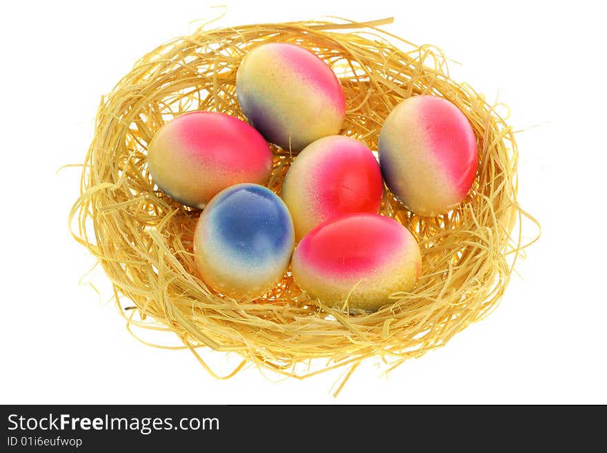 Easter eggs on a white background. Easter eggs on a white background.