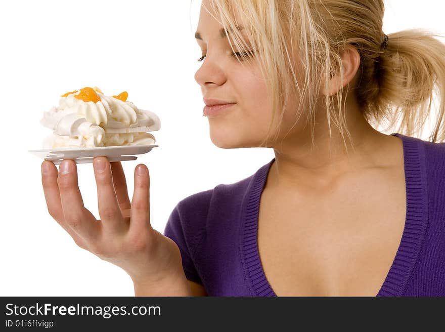 Girl with the cake