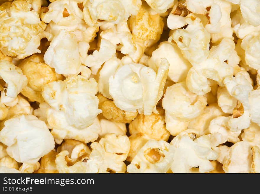 Close up of popcorn for background. Close up of popcorn for background.