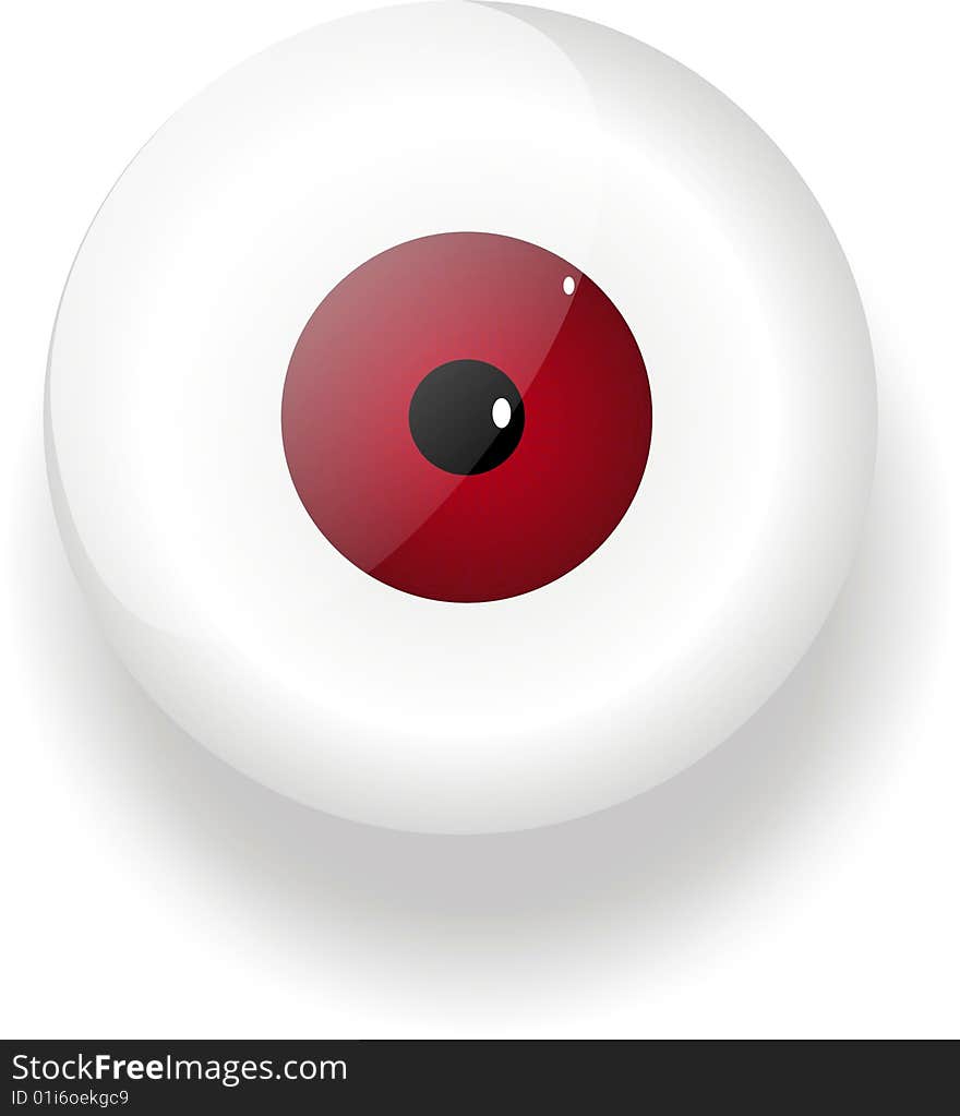 Glass eyes isolated on the white background. Glass eyes isolated on the white background