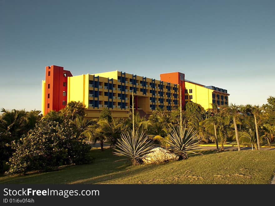 Barcelo beach resort in Varadero, Cuba. View to the garden.