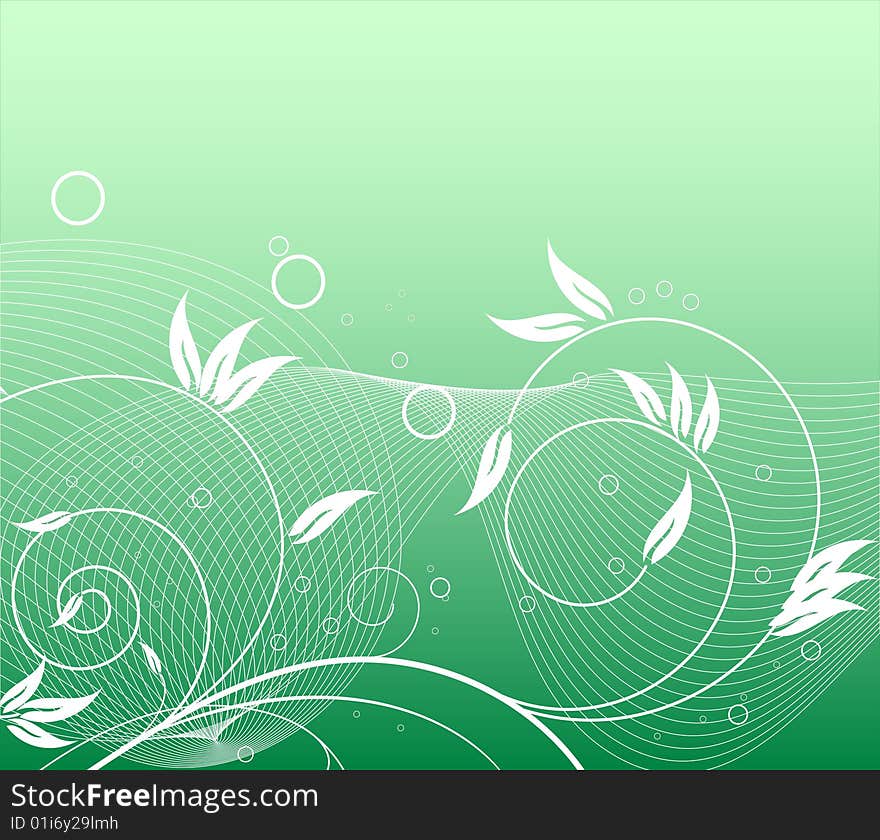 Shapes Color Background With Flower