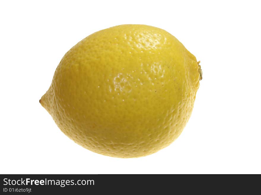 A lemon isolated in white.