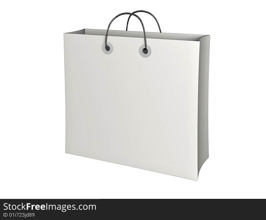 Shopping packet isolated on white