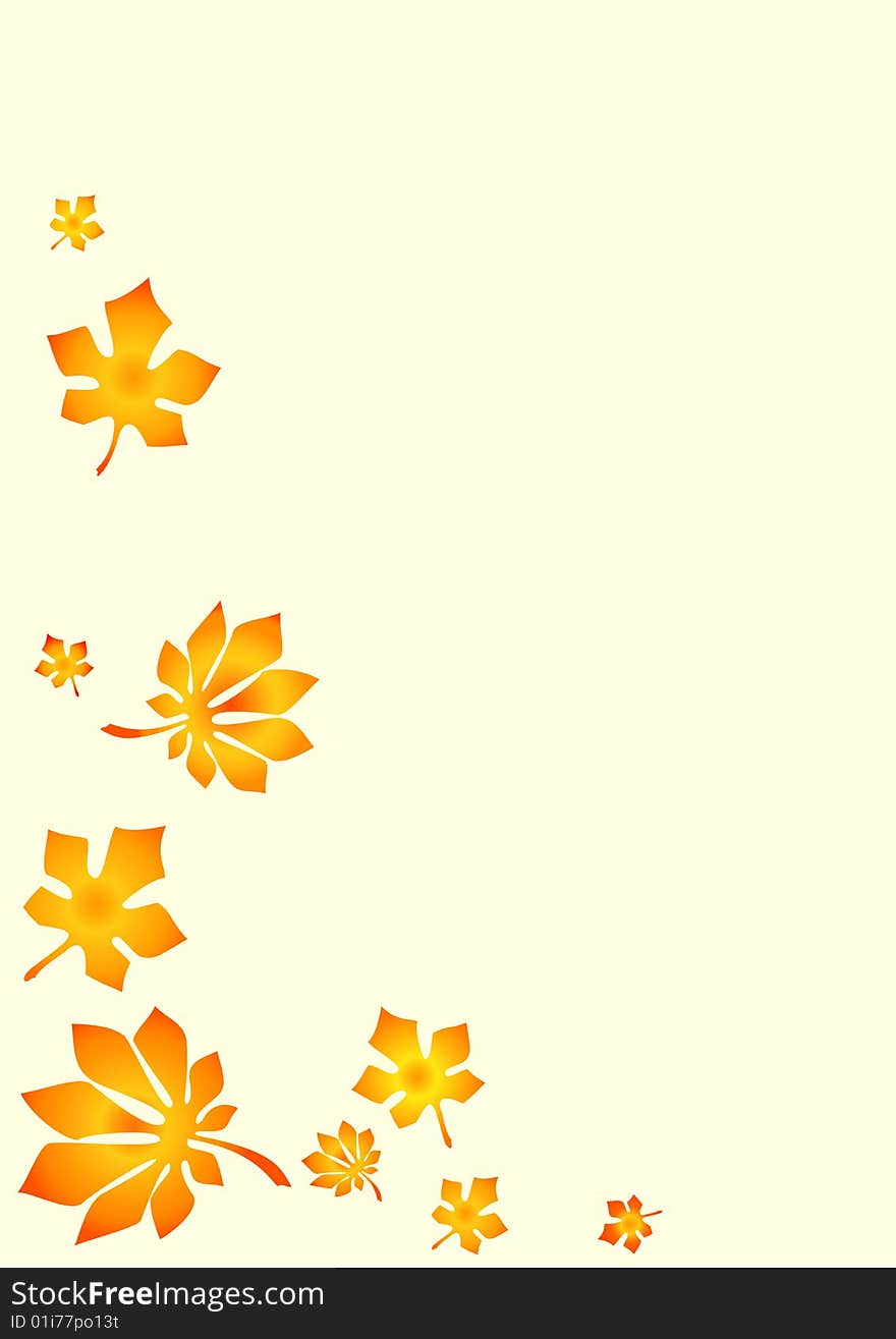 Autumn background in orange colour