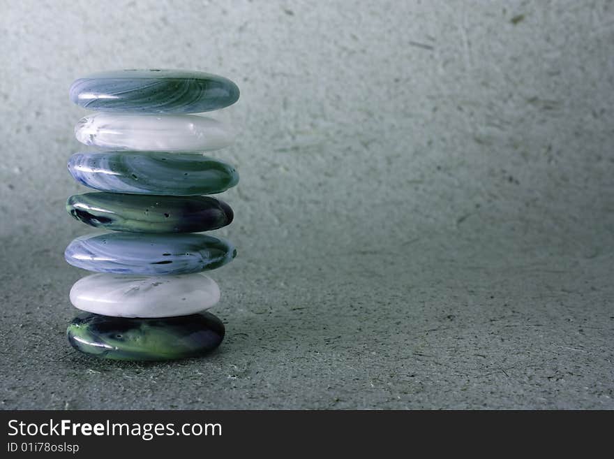 Stack of colored zen stones