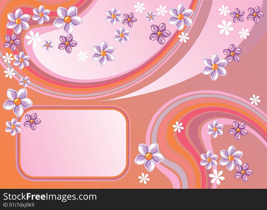 Flowers frame, beautiful floral frame