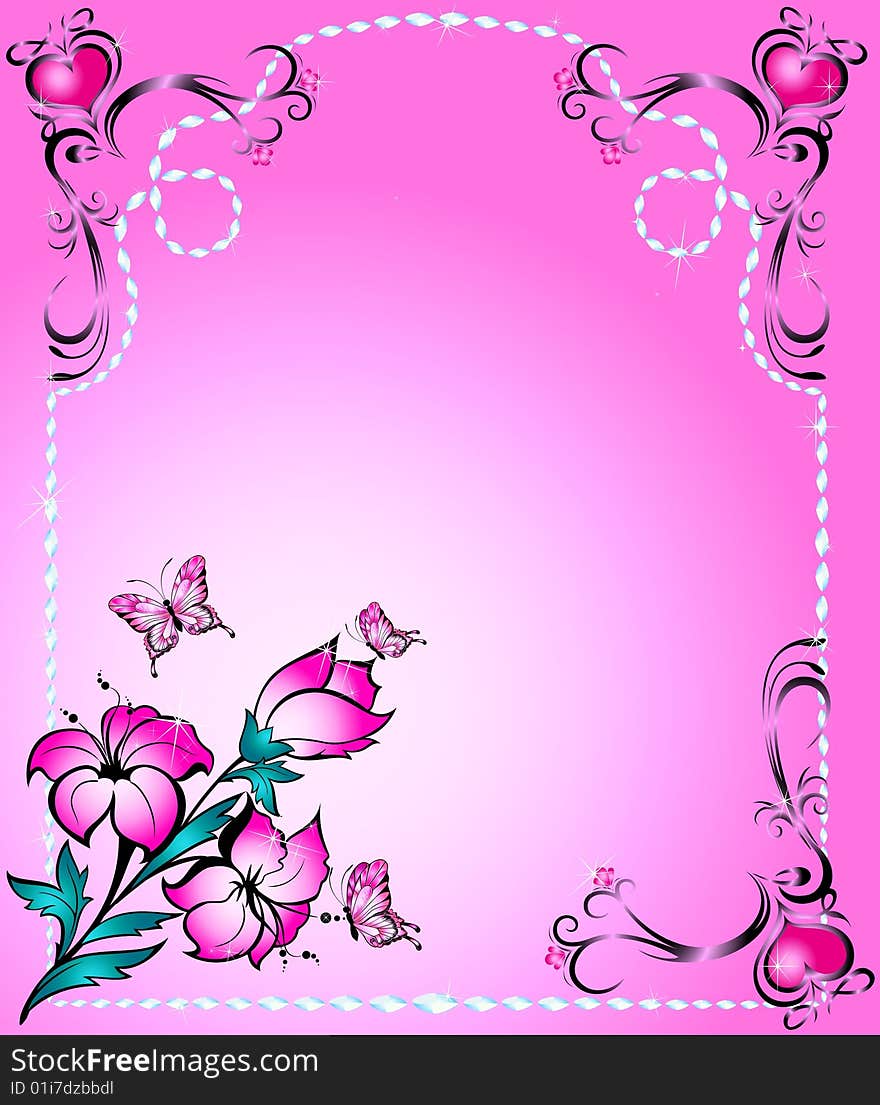 Beautiful abstract flower background for design