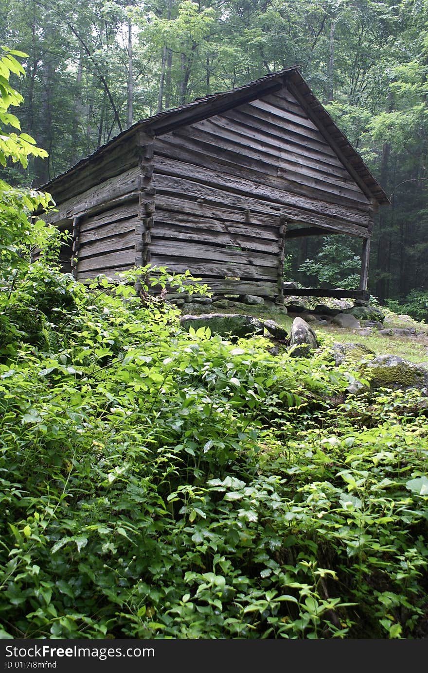 Old rustic cabin in the Smokey Mountains of Tennessee. Old rustic cabin in the Smokey Mountains of Tennessee.