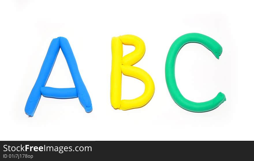 Handmaded plasticine multi color letters. Handmaded plasticine multi color letters