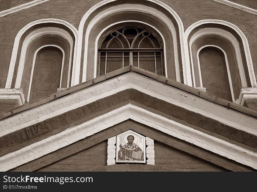 Roof of church