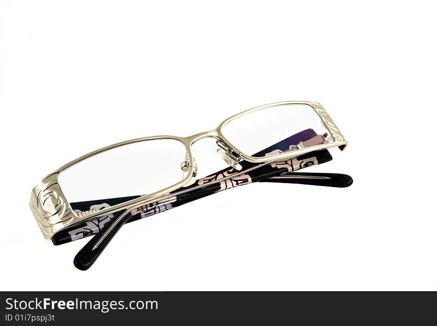 Modern closed glasses isolated on a white background. Modern closed glasses isolated on a white background