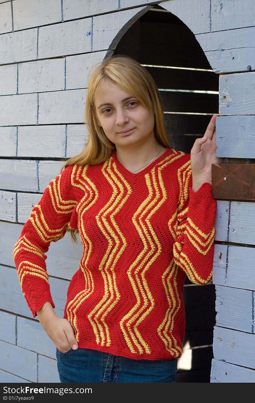 Girl In Red Pullover