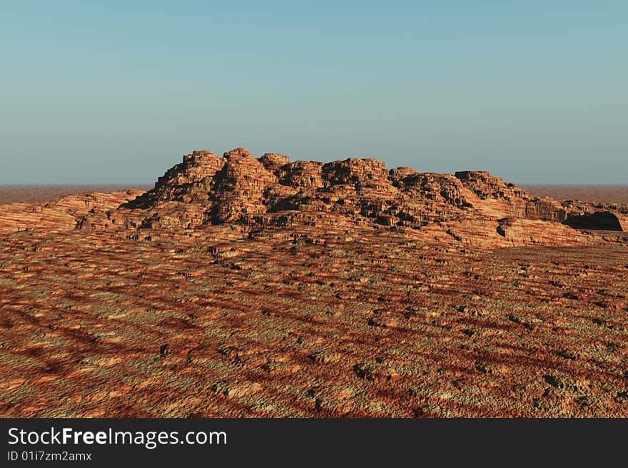 A brightly colored sandstone area of stone and rock. A brightly colored sandstone area of stone and rock.