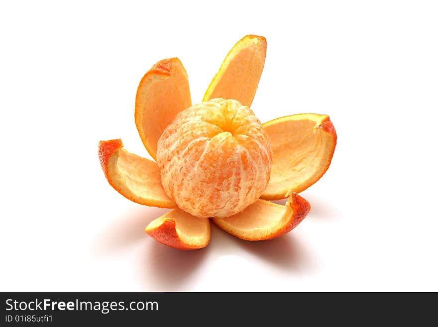 Orange On White Background