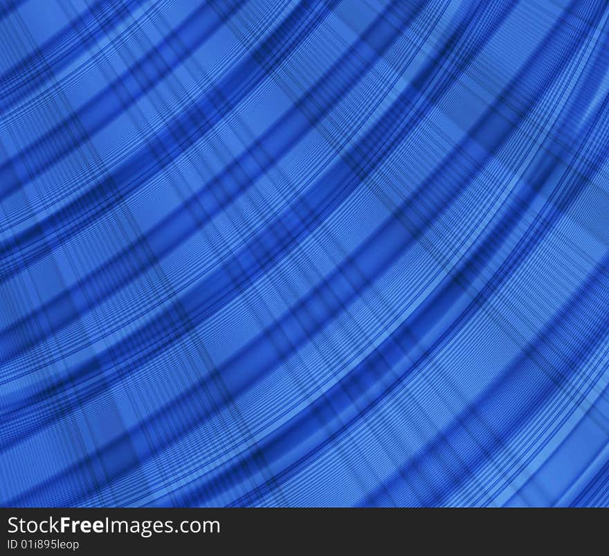 Blue Abstract Background with Lines and Curves