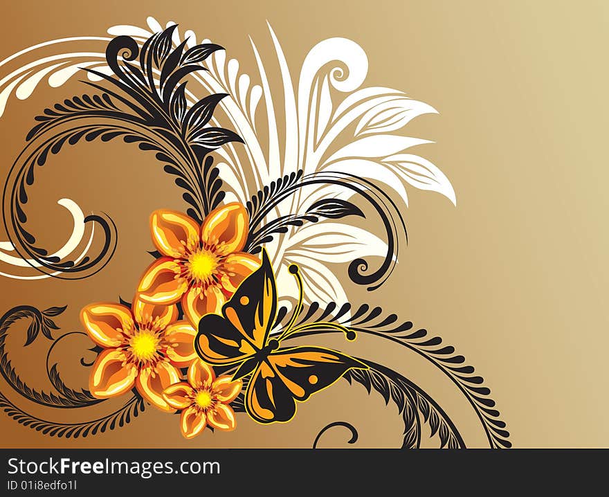 Floral Background, beautiful floral illustration