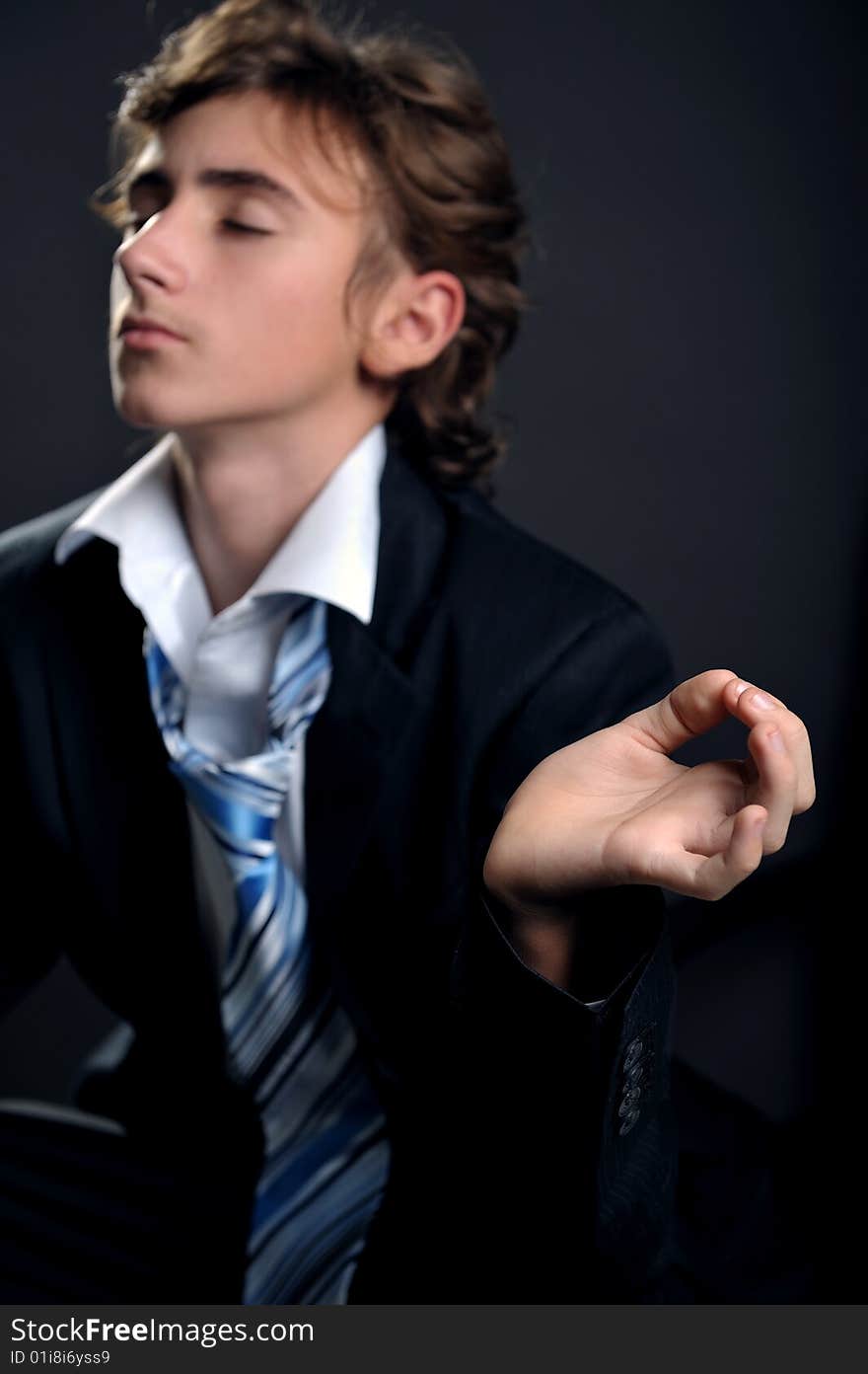 Businessman relaxing