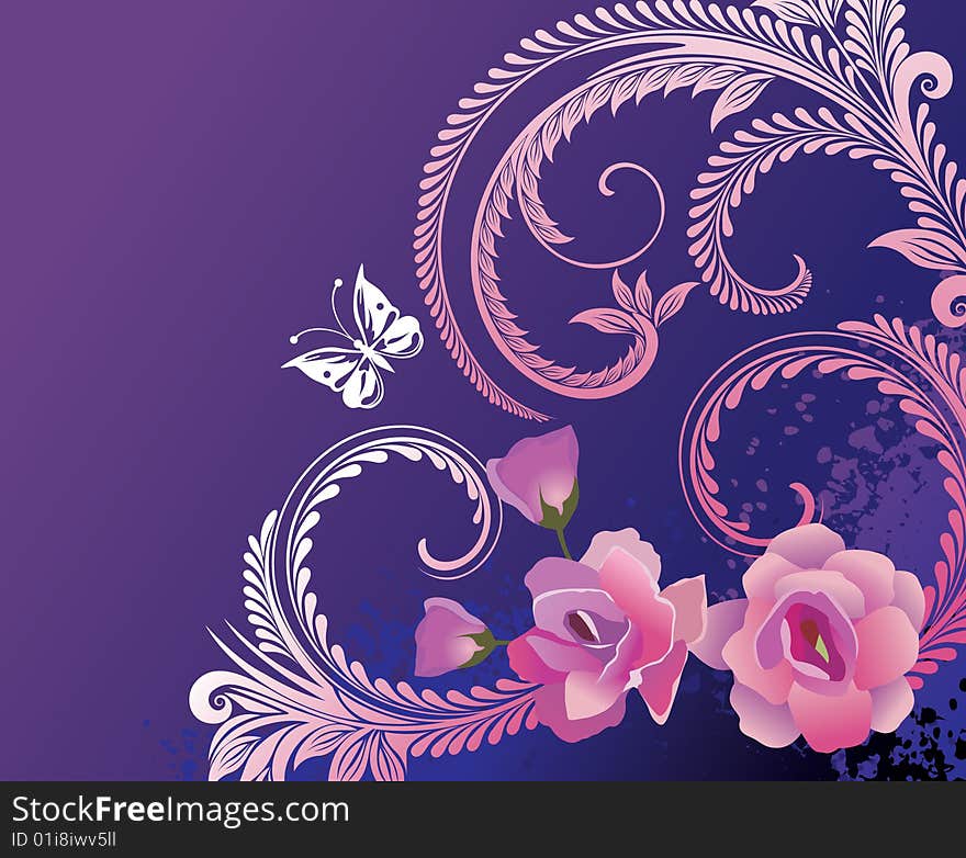 Floral Background, beautiful floral illustration